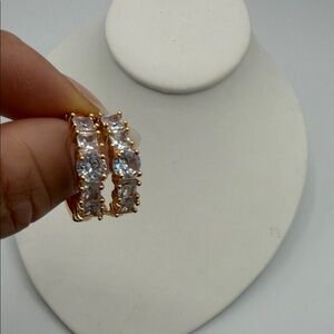 Elegant Gold and Silver Hoop Earrings